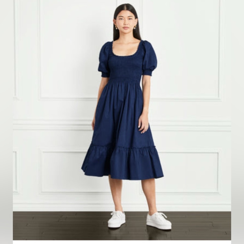 Hill House Home Louisa Nap Dress Navy Cotton Size M